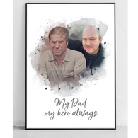 Memorial Multiple Photo Paint Splat Print Gift